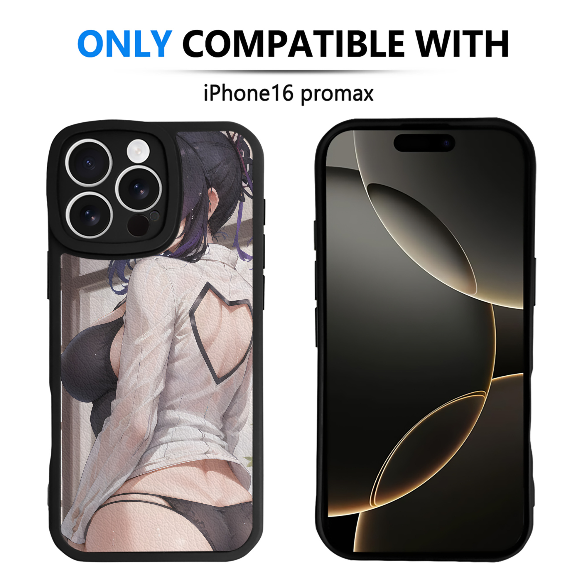 （画像用） 鬼滅の刃（きめつのやいば）蟲柱-胡蝶 しのぶ／こちょう しのぶ Kochou Shinobu 【iPhone 16シリーズ対応】シリコンスマホケース（レザー調） 材質：シリコン